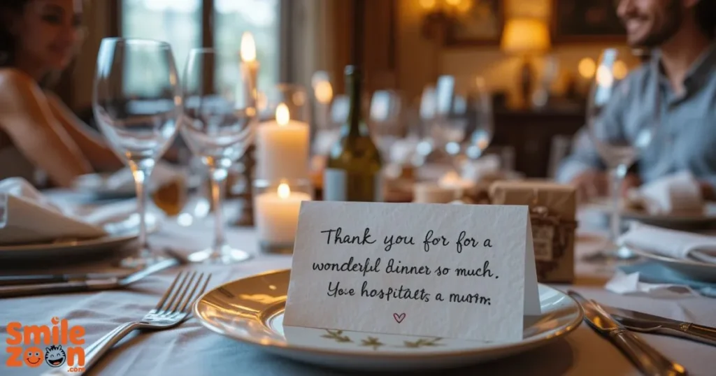 Thank You for Dinner: Notes