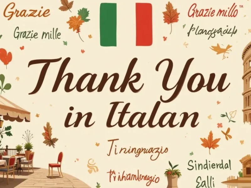 Thank You in Italian