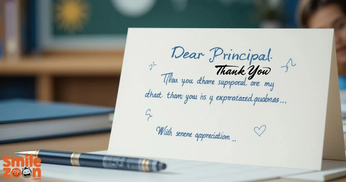 Thank You samples Letter to My Principal