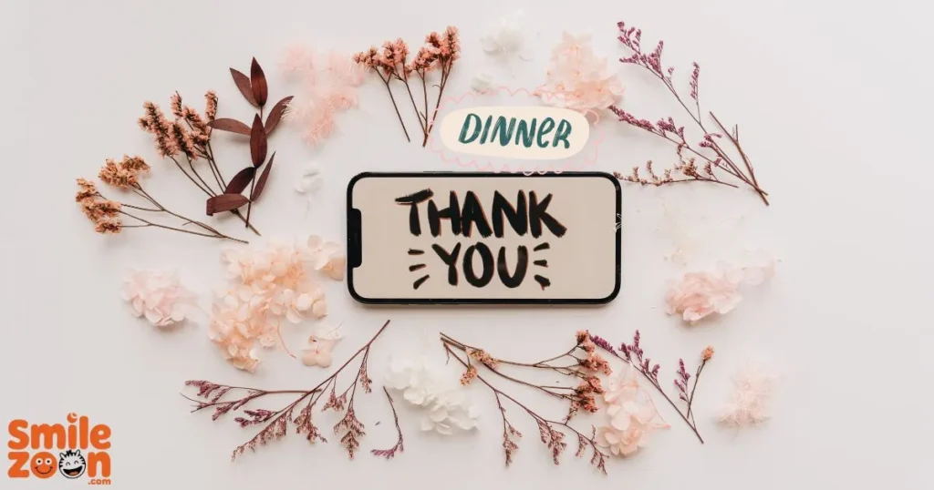 Thanks Note for Dinner Party