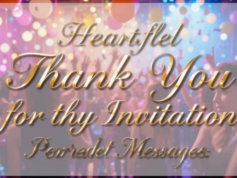 Thank You for the Party Invitation